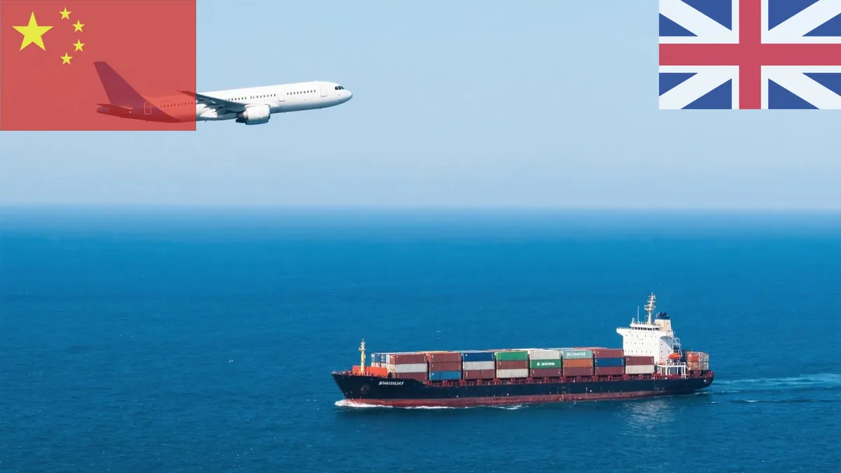 Tür-zu-Tür-Versand von China nach UK