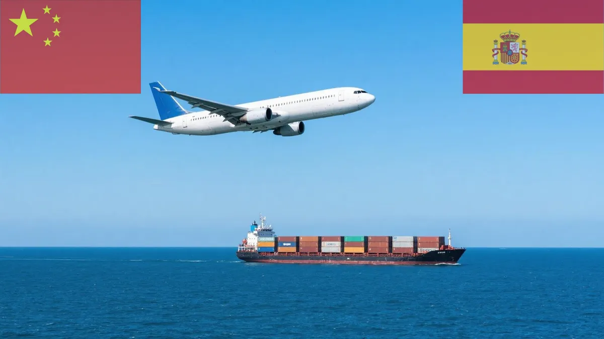 Tür-zu-Tür-Versand von China nach Spanien