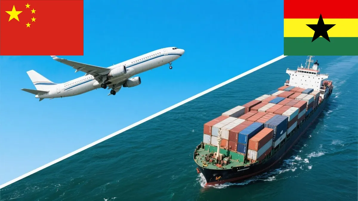 Tür-zu-Tür-Versand von China nach Ghana