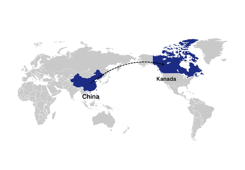 shipping from China to Kanada