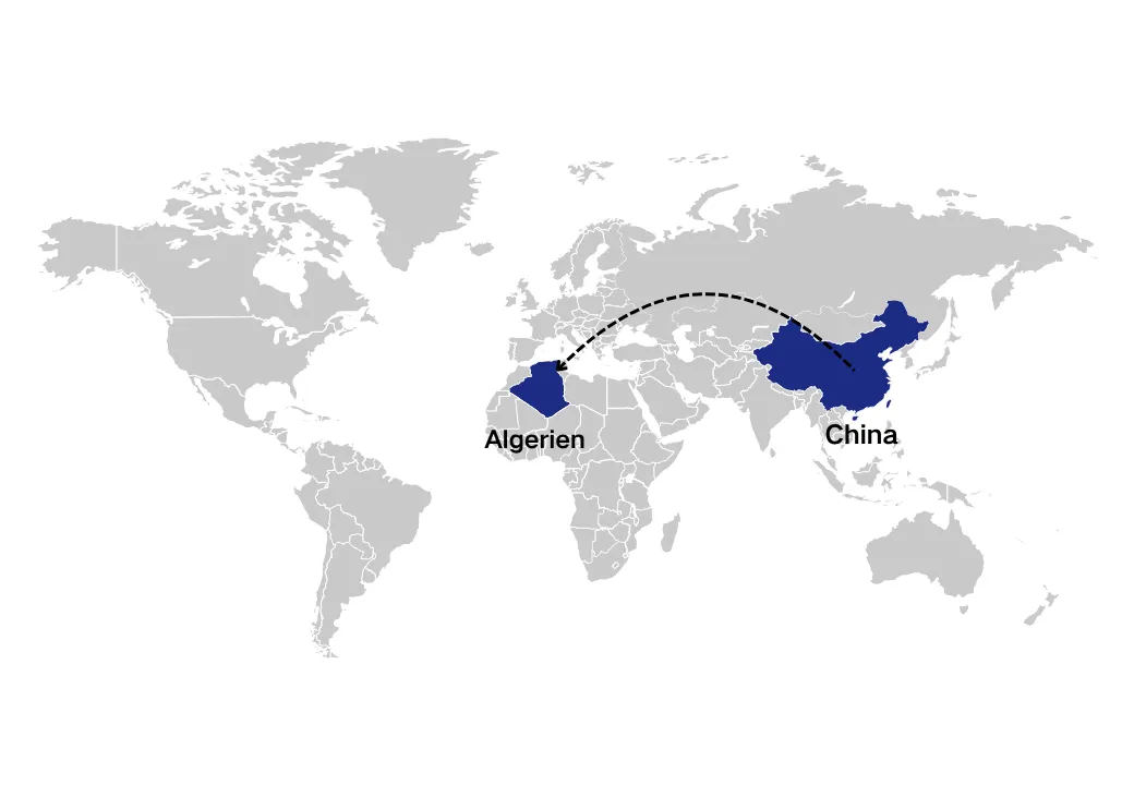 shipping from China to Algerien