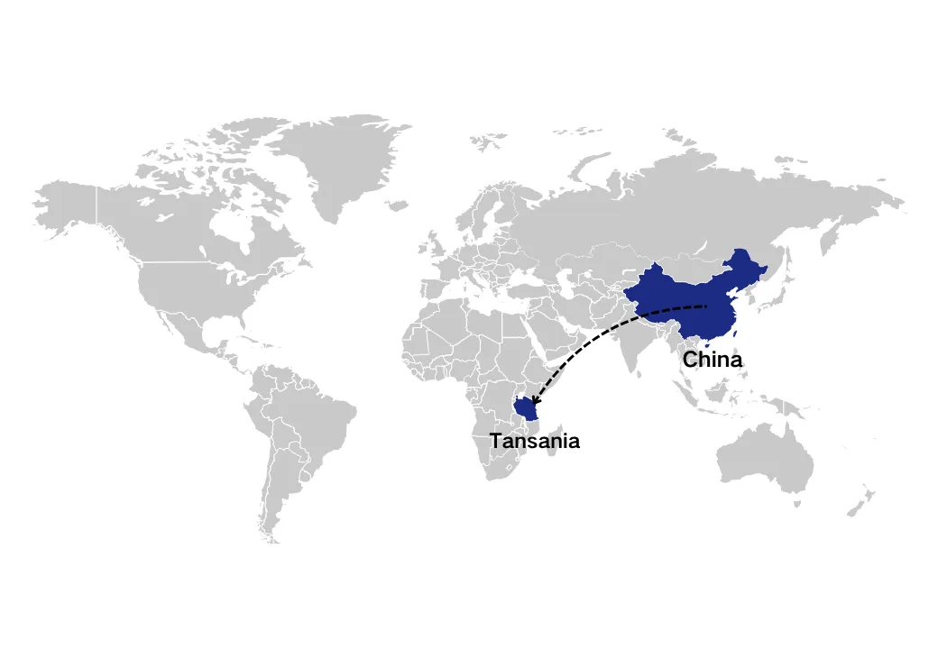 shipping from China to Tansania