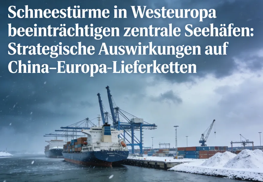 Schneestürme in Westeuropa beeinträchtigen zentrale Seehäfen